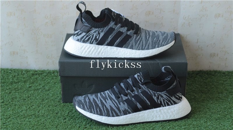 Adidas NMD R2 Primeknit Black Glitch BY9409